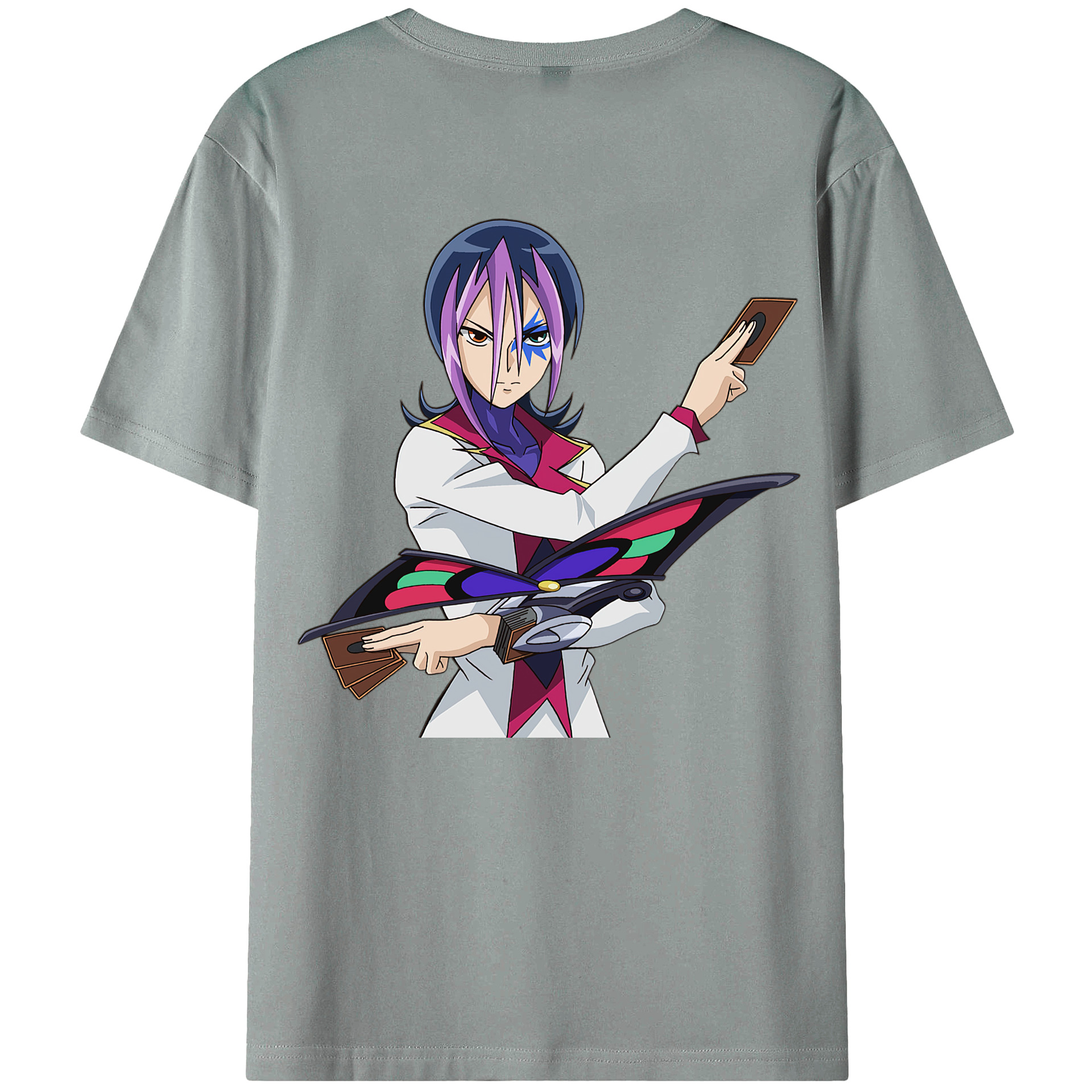 （画像用） 遊☆戯☆王 Yu-Gi-Oh! 綿100％ メンズ半袖Tシャツ（バックプリント） 通気性